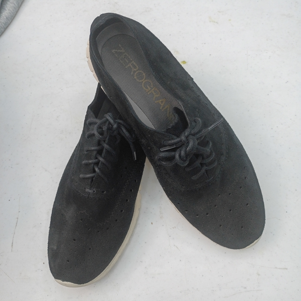 Cole Haan Black Suede Oxford Sneakers